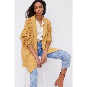 Anthropologie Amanza Fringed Cardigan